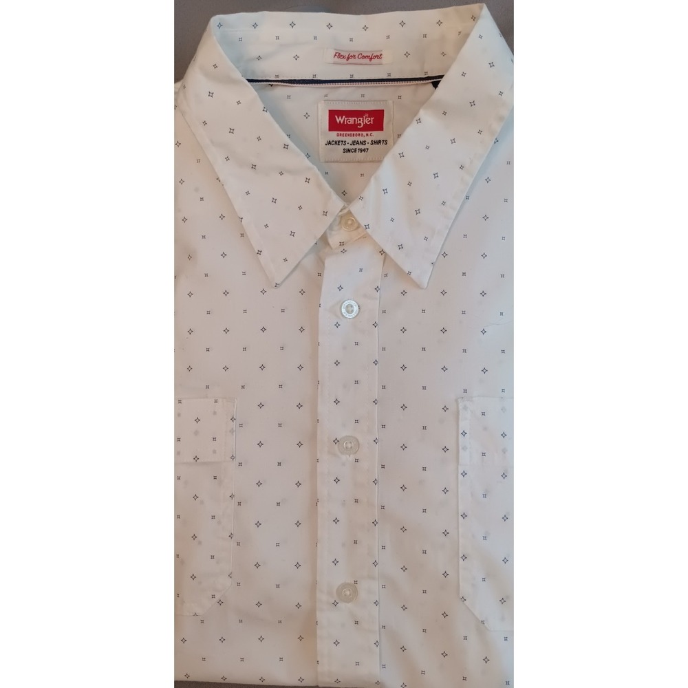 mens wrangler shirt 2XL flex comfort button down western Eclectic Grandpa Rodeo